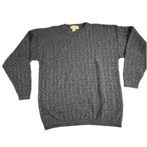 Vintage 90s‎ Crossings Sweater Men L Blue Textured Preppy Retro Streetwear USA